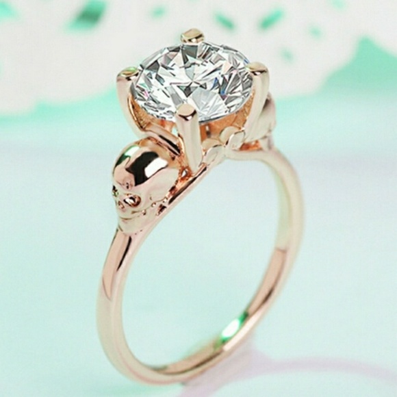 Punk skull style ring 4CT Zircon 925 SP - Picture 6 of 7